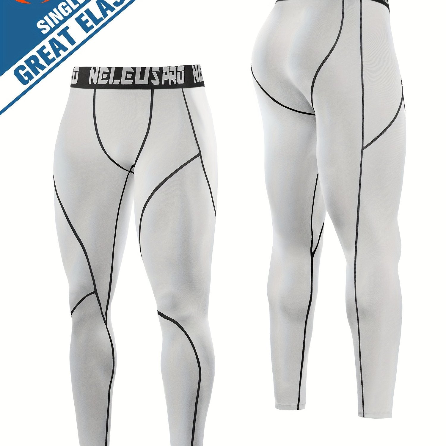Men's Compression Leggings Dry & Breathable for Yoga Running