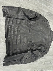 Men's Cozy Fleece PU Biker Jacket