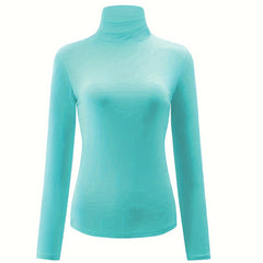 Soft Turtleneck Thermal Underwear Top Slim Fit Plush Women's Lingerie