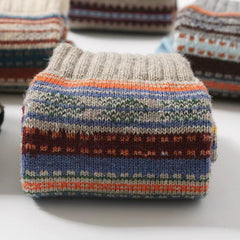 5 Pairs Women's Striped Thermal Crew Socks