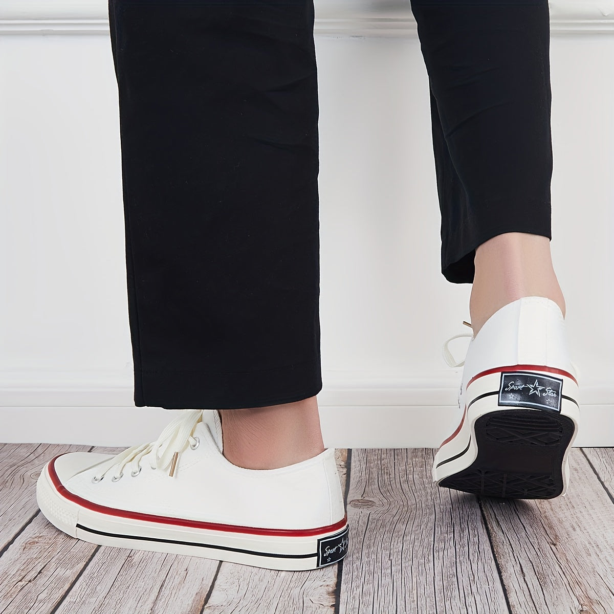 Men's Canvas Lace-up Shoes Non-slip Casual Flats