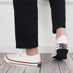 Men's Canvas Lace-up Shoes Non-slip Casual Flats