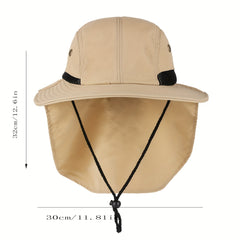 Sun Protection Bucket Hat with Neck Flap Unisex
