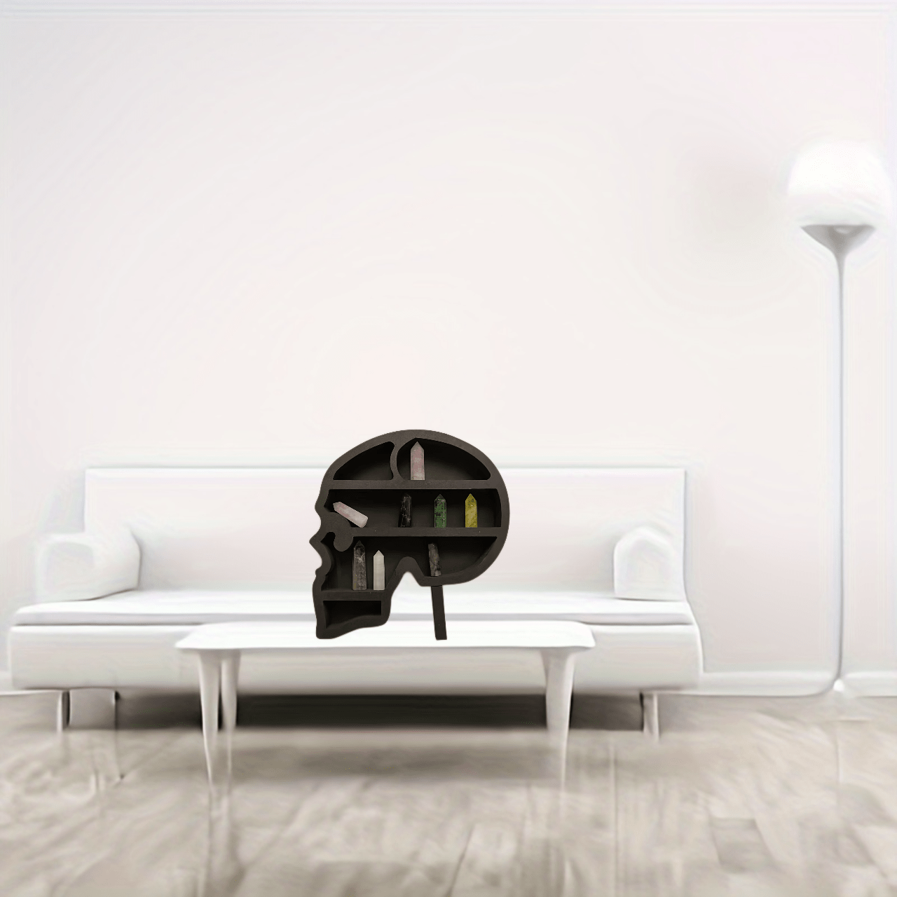 Skull Crystal Stand Gothic Display Shelf