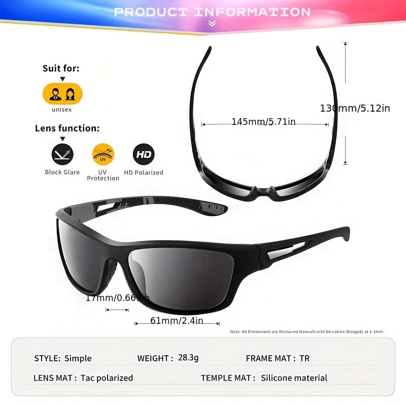 Men's Polarized Sports Sunglasses UV400 Protection for Outdoor Activities