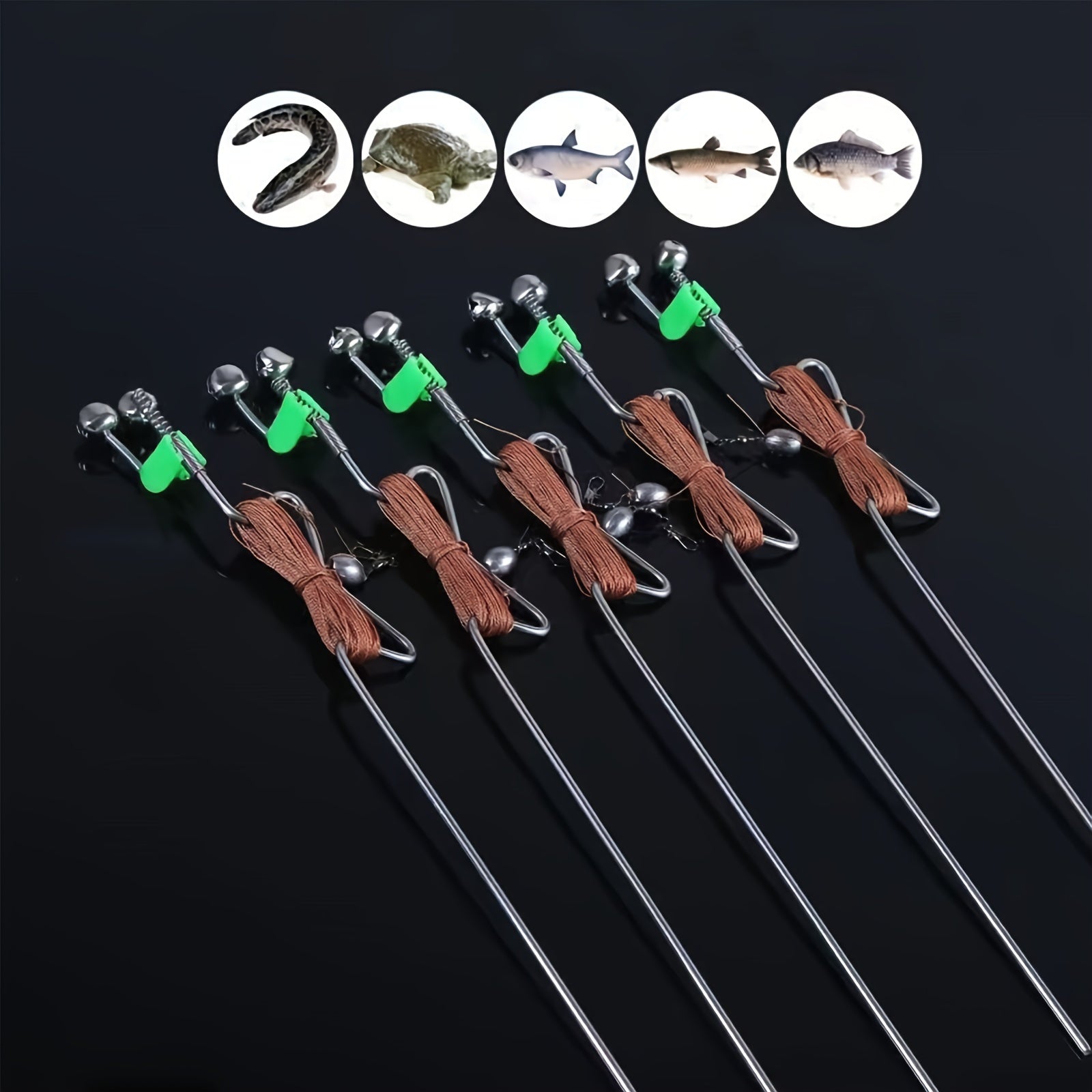 5pcs Automatic Fishing Device With Bite Alarm Ground Insert Fishing Tool
