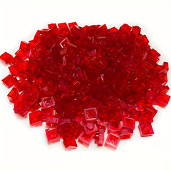 100pcs Transparent 1X1 Dot Thin Brick Small Particles Building Blocks