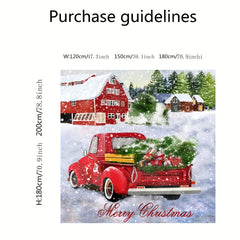 1p Waterproof Christmas Style Shower Curtain - Bathroom Decor and Privacy