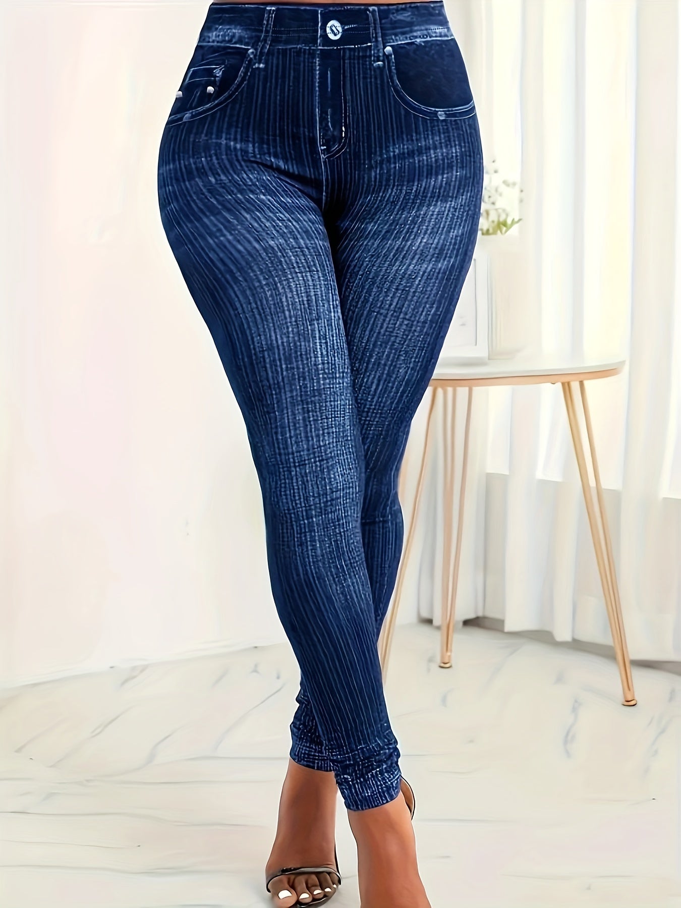Denim Print High Stretch Leggings