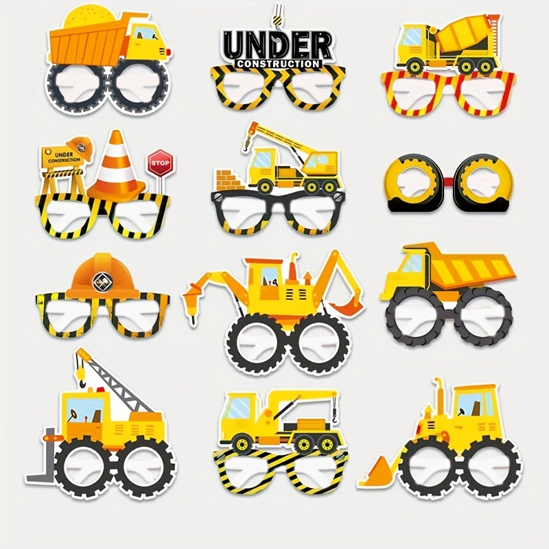 12pcs Engineering Car Party Glasses Pack