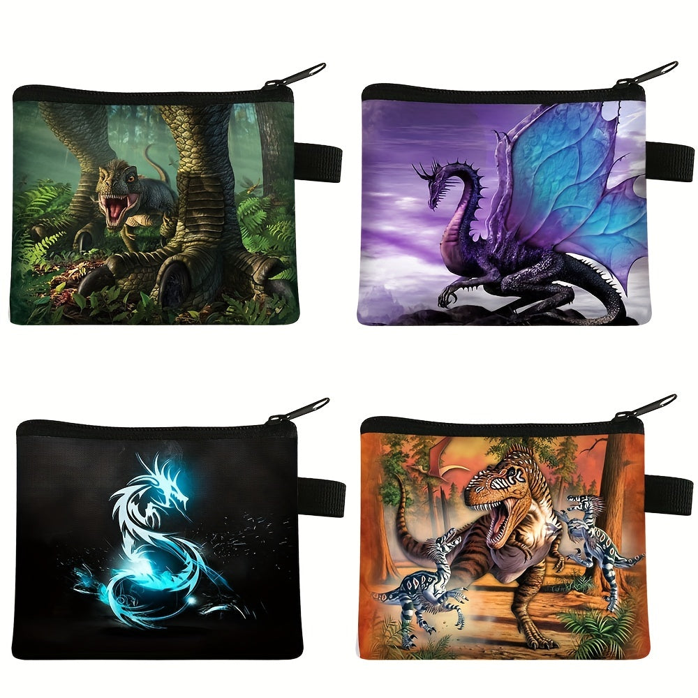 Dino Coin Purse Animal Zipper Storage Bag Kids Gift