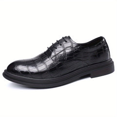 Men's Textured Oxford Shoes Lace up Front Dress Shoes For Men Business Formal
