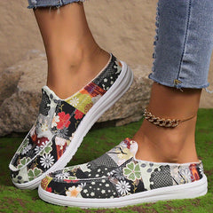 Women's Canvas Shoes Casual Lace Up Outdoor Shoes Lightweight Low Top Sneakers