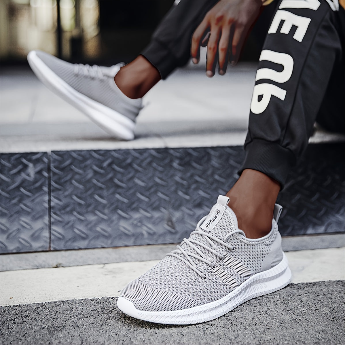 Men's Knit Running Shoes Lightweight Outdoor Sneakers