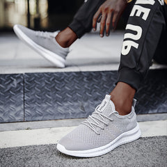 Men's Knit Running Shoes Lightweight Outdoor Sneakers