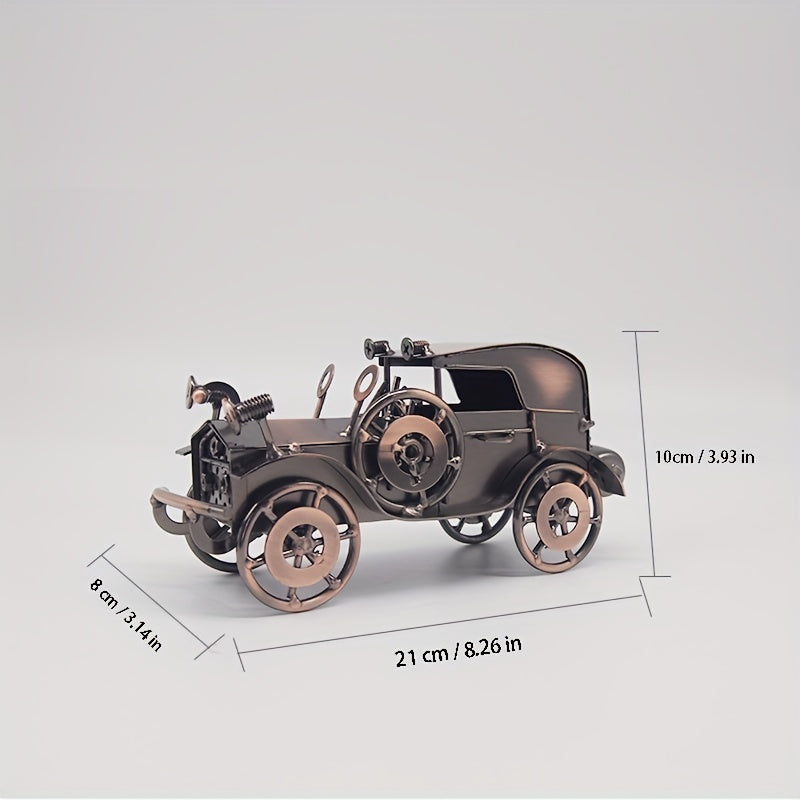 Vintage Car Desktop Ornament Metal Antique Vintage Car Model