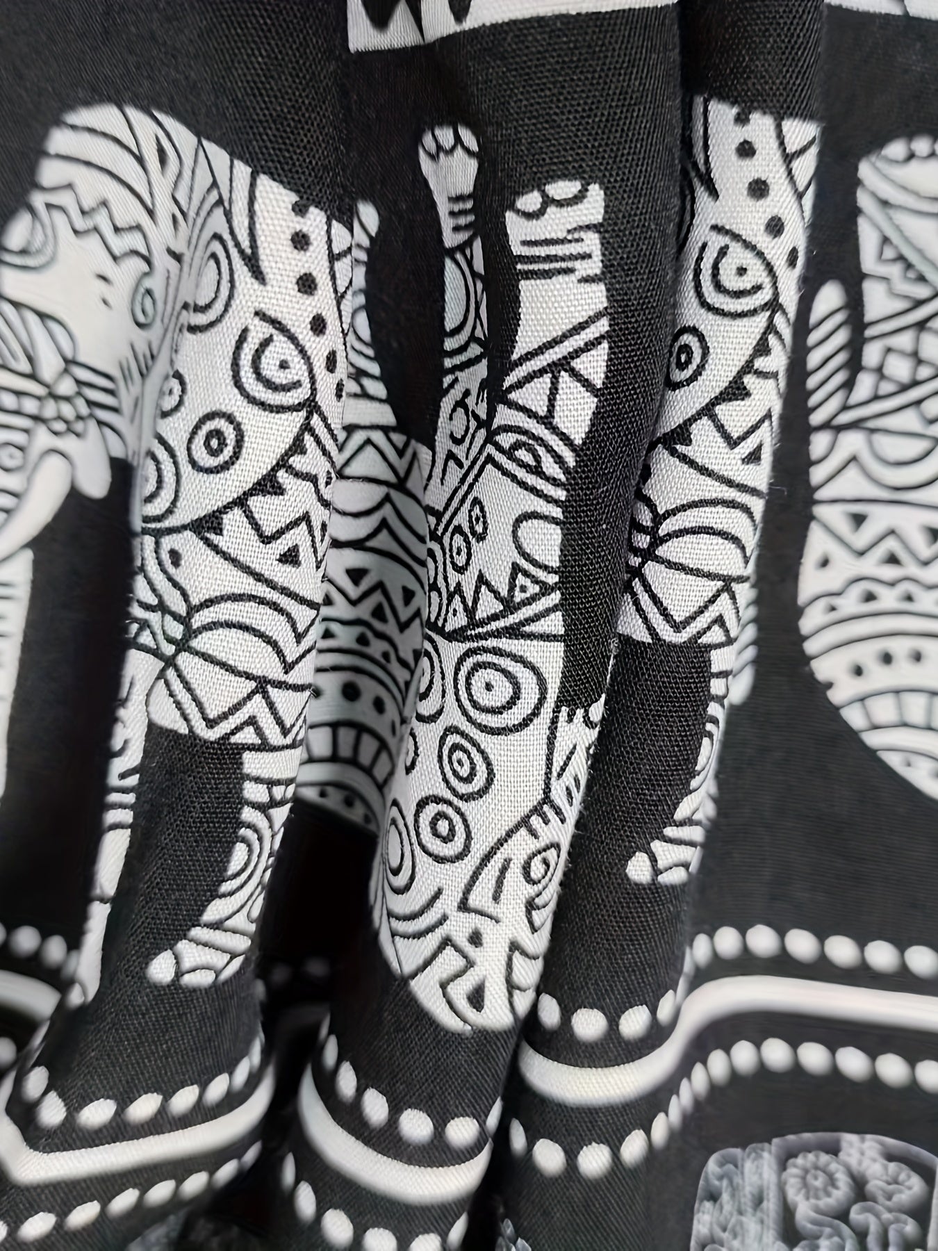 Elephant & Trees Print Holiday Shorts