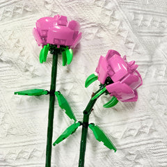 Building Blocks Rose Flower Potted DIY Toy For Children Gift