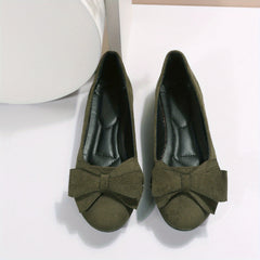 Women's Bowknot Flat Shoes Slip On Solid Shoes