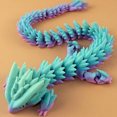 BISAVCH 3D Printed Flexible Dragon Statue Candy Rainbow High Plastic Art Desk