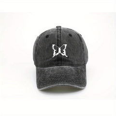 Unisex Butterfly Embroidered Baseball Cap for Outdoor Sport