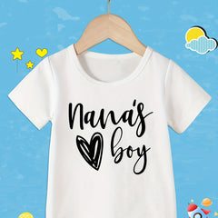 Toddler Boys T Shirts Slogan NANA S BOY Print Casual Novelty Tees