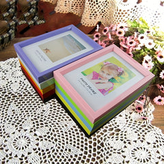 Newborn Boys Girls Plastic Photo Frame Desk Ornament