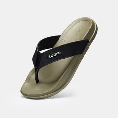LUOFU Men's Quick Dry Beach Flip-flops in Khaki