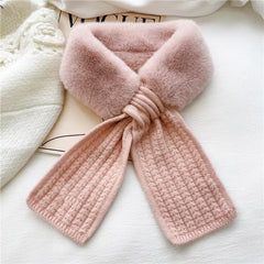 Women's Winter Plush Knitted Scarf Warm Collar
