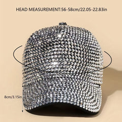 Rhinestone Baseball Cap Adjustable Sports Hat Sunscreen Golf Cap