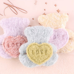 4pcs Plush Love Bear Patches For Girls Clothing DIY