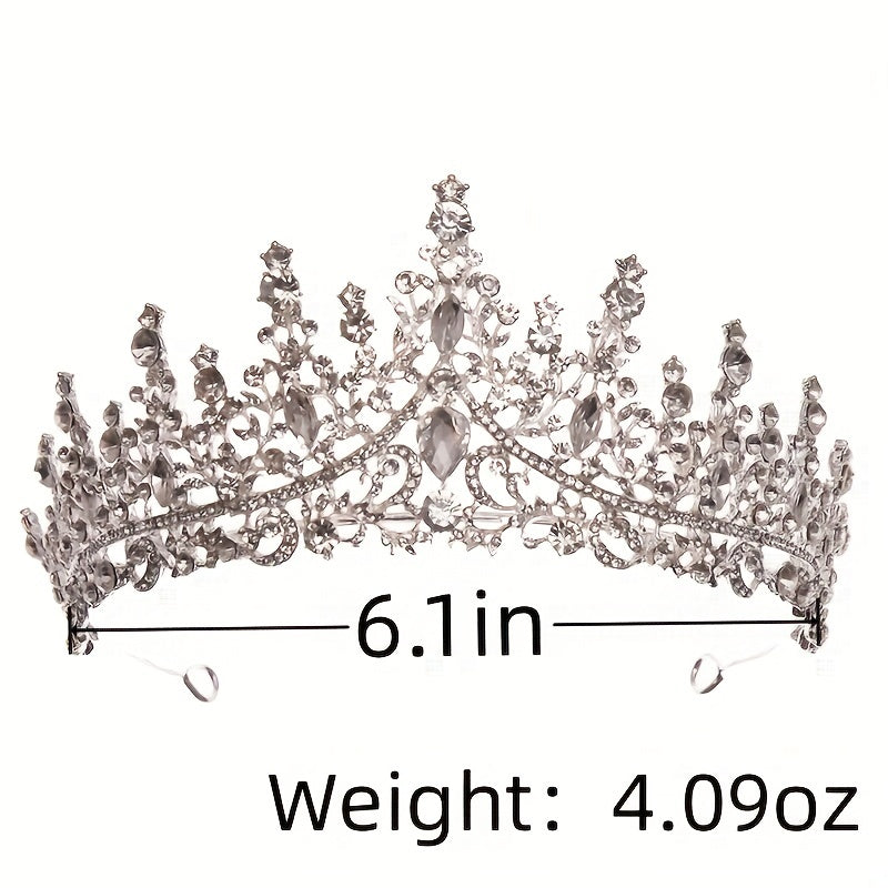 Baroque Vintage Crystal Bridal Jewelry Sets Tiara Crown Earrings Necklace