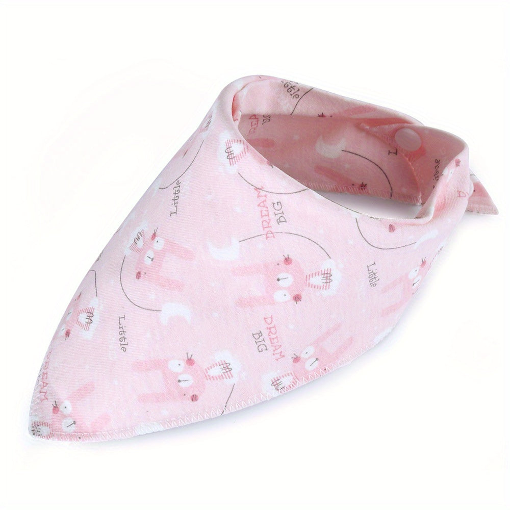 6 Months Baby Teething Triangle Cotton Bib Soft And Eco Friendly Printed