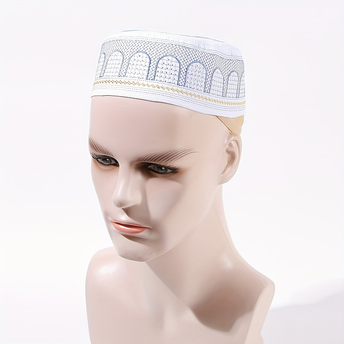 Ethnic Islamic Hat For Men, Lightweight Embroidered Cap