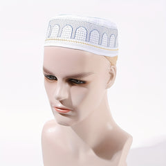 Ethnic Islamic Hat For Men, Lightweight Embroidered Cap