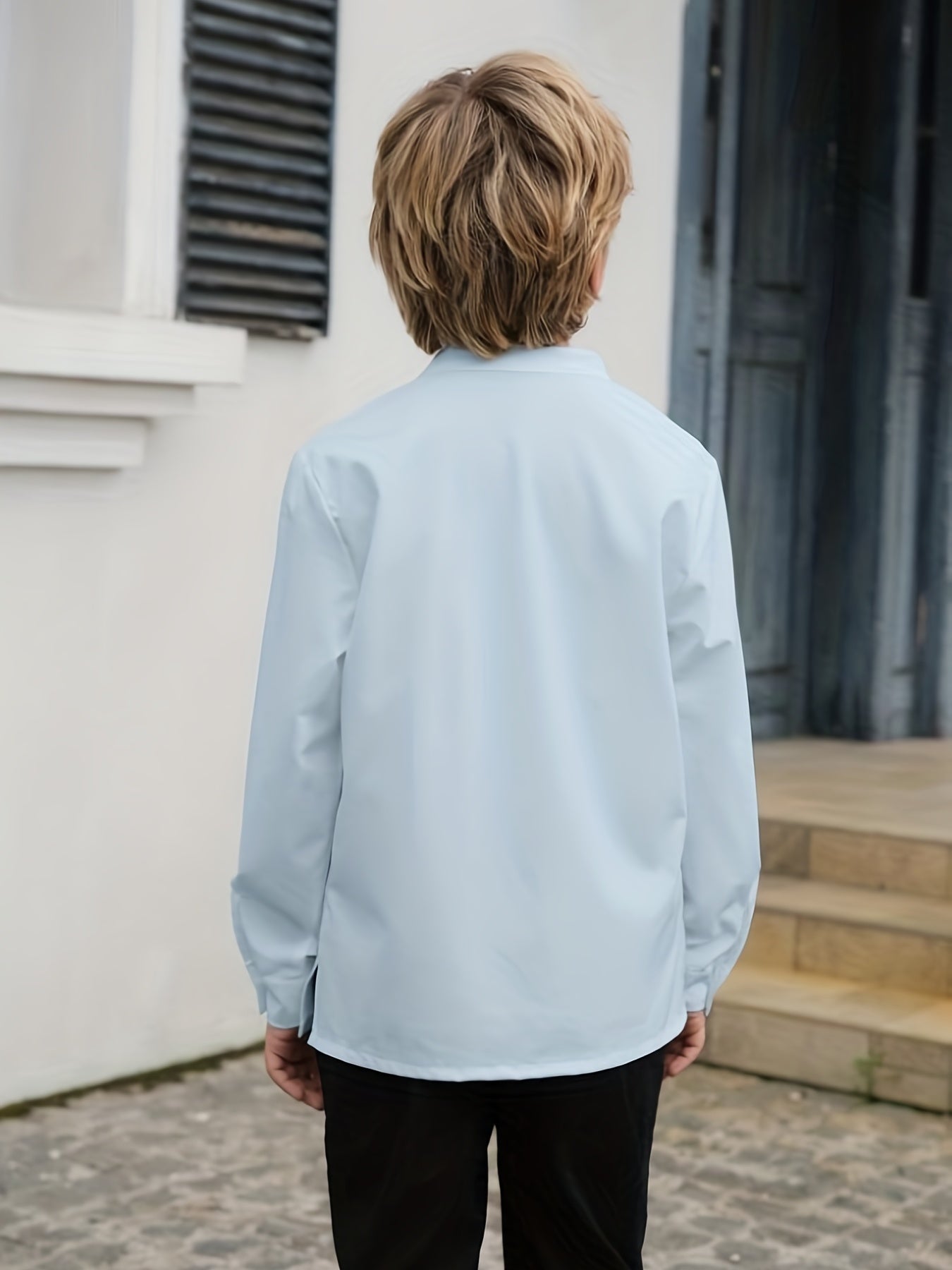 Boys Long Sleeves Shirt Preppy Style For Spring And Summer Kids Clothes