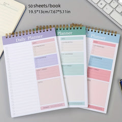 35 Sheets Daily Planner Coil Notepad Thickened Student Notepad