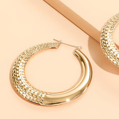 18K Plated Golden Hoop Earrings for Women