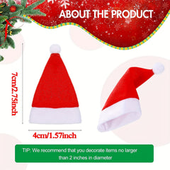 50 Mini Santa Hats Lollipop Christmas Crafts Mini Santa Claus Hat