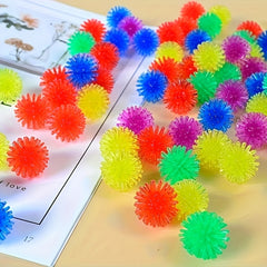 20pcs TPR Mini Burr Ball Sole Massage Balls Sensory Fidget Toys Mixed Colors
