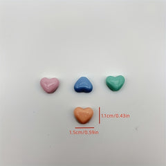 50pcs Love Heart Beads for DIY Bracelets, Phone Straps & Necklaces