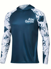 Men's Fish Pattern Hoodie Anti UV Sunscreen Fishing Shirt