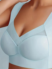 3pcs Mesh Wireless Bras Full Coverage Comfy & Breathable Women's Lingerie