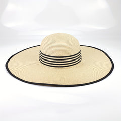 Beige Oversized Floppy Sun Hat Women Travel Beach Hat Edge Wide Brim