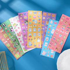 Cute Cartoon Animals Ribbon Sticker Set