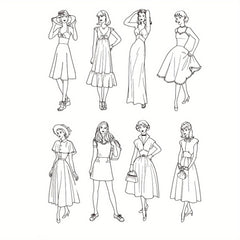 Arbuya Women Mother Vintage Dress Silicone Rubber Stamp for Scrapbooking DIY