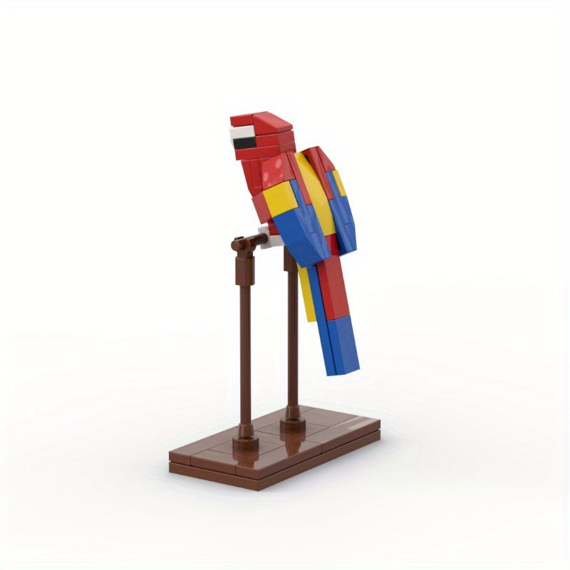 Mini Parrot Bird Building Blocks Desktop Ornament