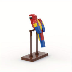 Mini Parrot Bird Building Blocks Desktop Ornament