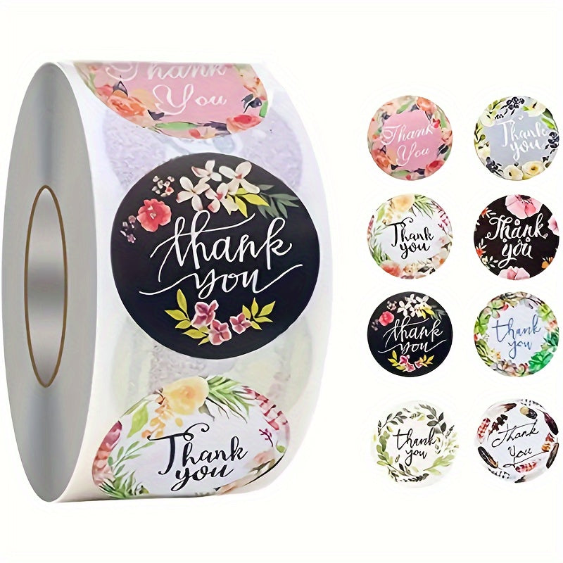 500 Flower Stickers for Gift Wrapping, Party, Wedding, Birthday, etc.