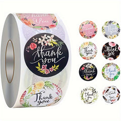 500 Flower Stickers for Gift Wrapping, Party, Wedding, Birthday, etc.